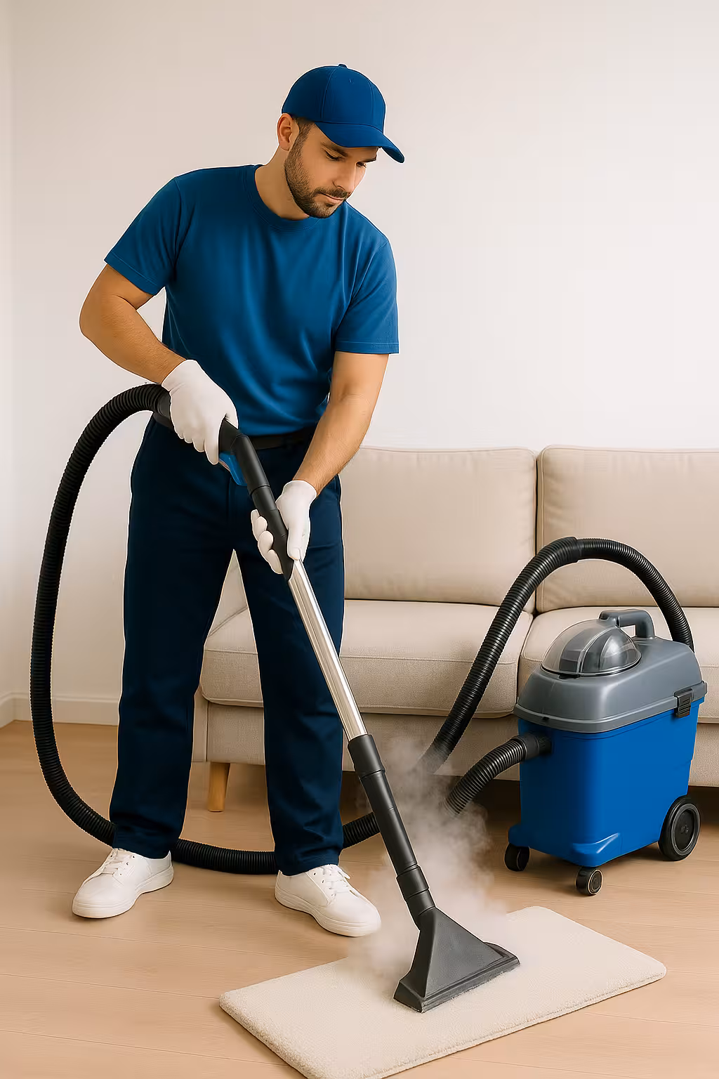 تنظيف وتعقيم الستائر والسجاد